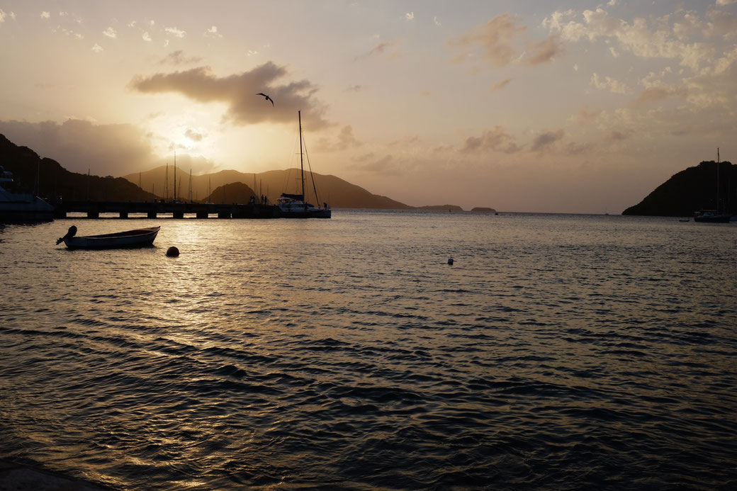 Sonnnuntergang vor den Iles des Saintes