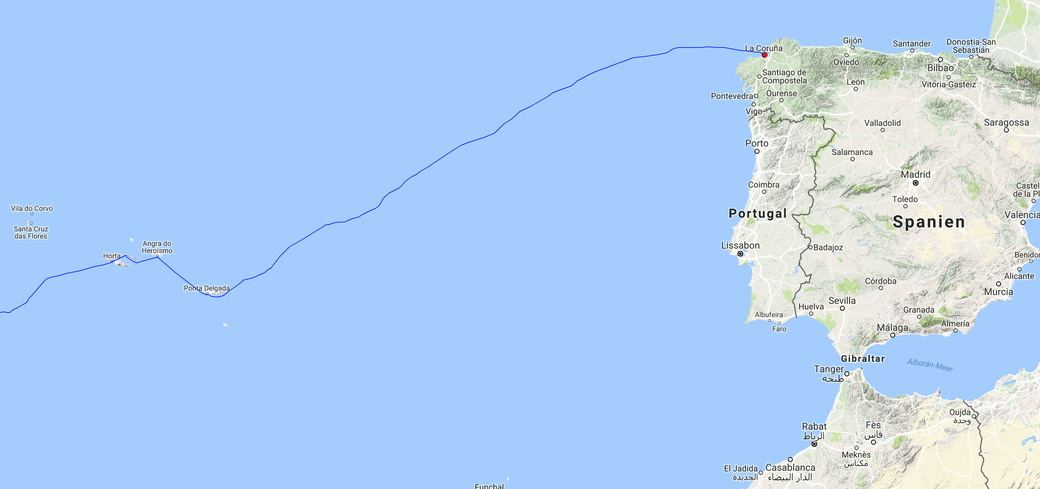 Überfahrt Azoren nach Nordspanien