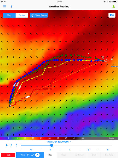 Wettersituation direkt vor der Passage des Tiefausläufers